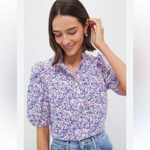 Hyacinth House Lilac Multi Floral Florence Blouse L Tuckernuck
